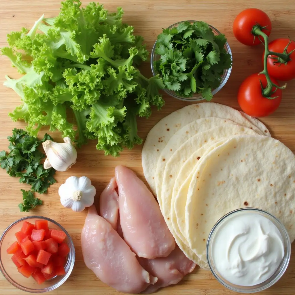 Garlic Chicken Wraps