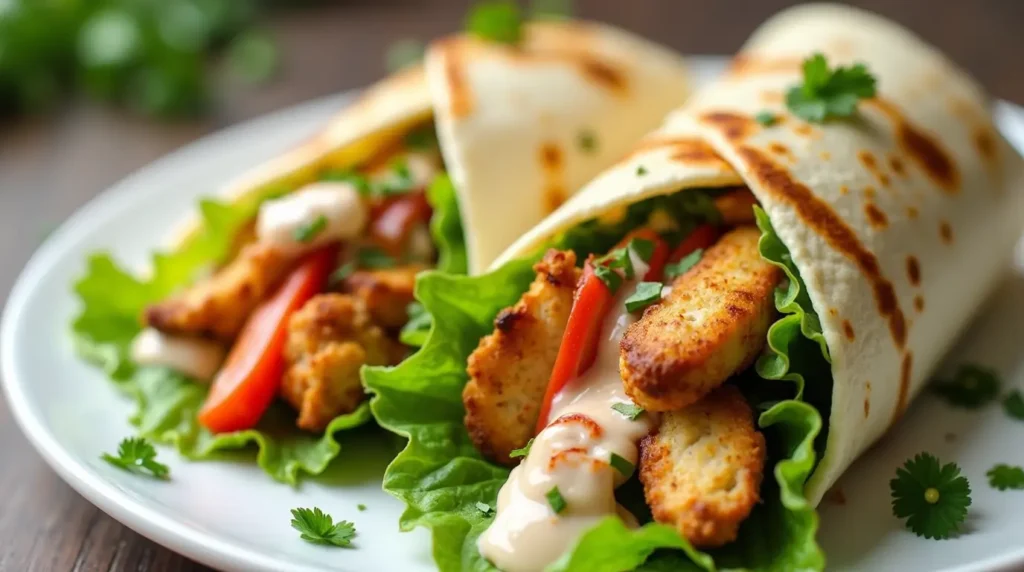 Garlic Chicken Wraps