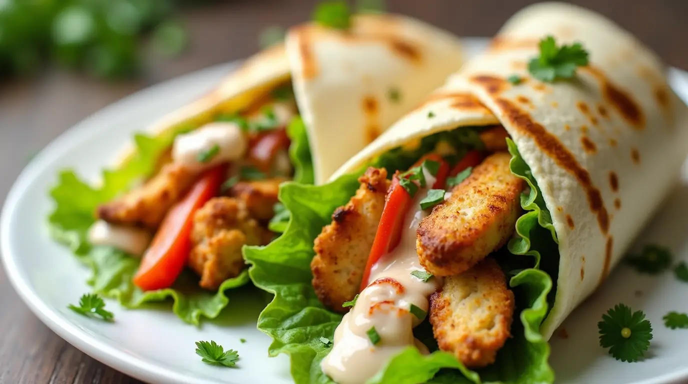 Garlic Chicken Wraps