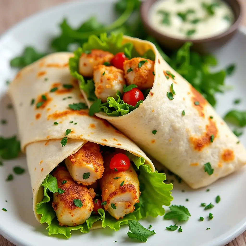 Garlic Chicken Wraps