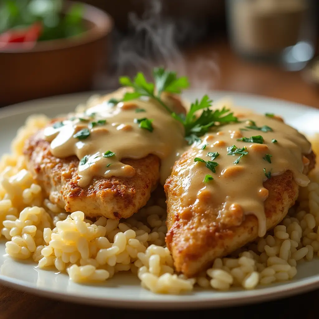 Smothered Chicken and Rice