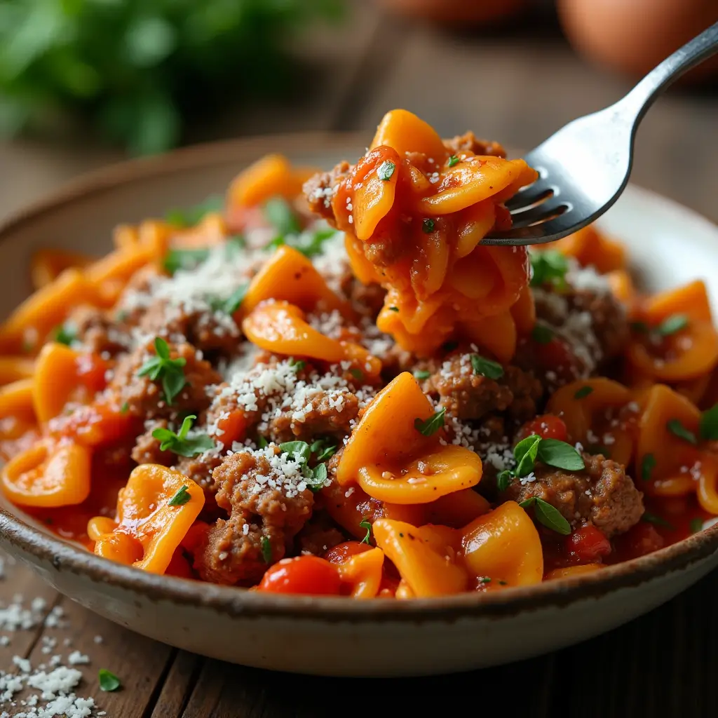 Beef and Bowtie Pasta