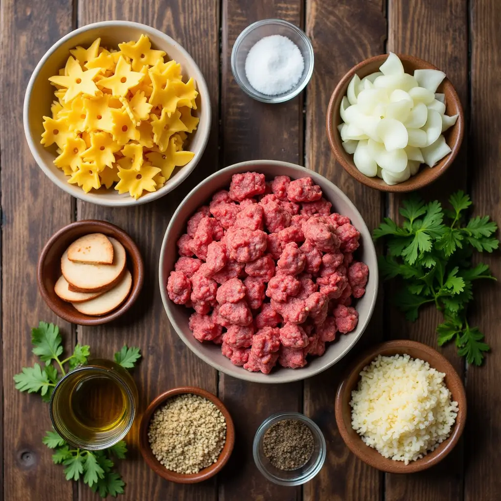 Beef and Bowtie Pasta